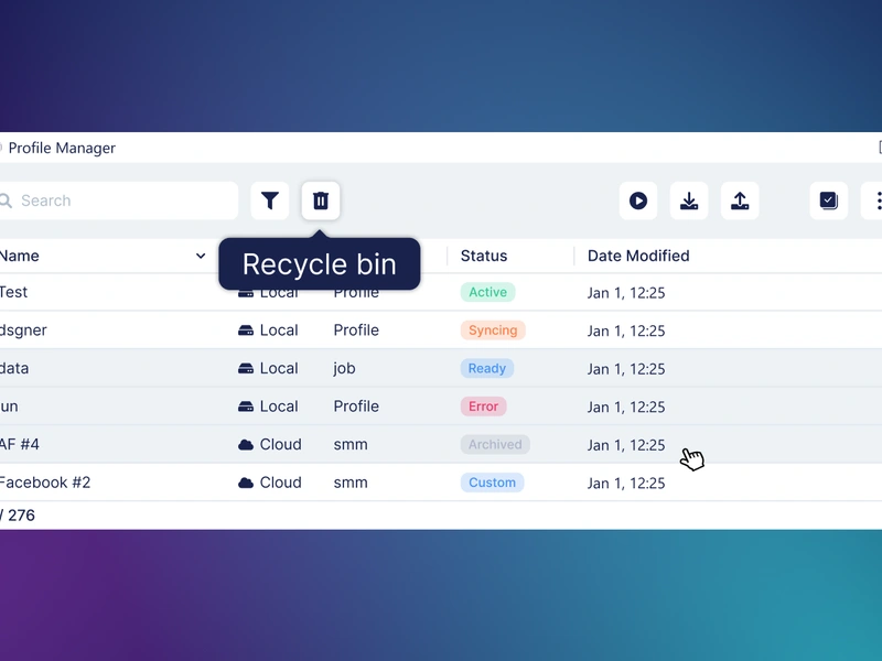 All About the Profile Recycle Bin in Undetectable
