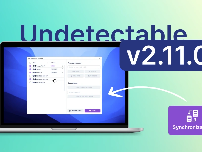 Profile sync, cookies and bookmarks tranfer and more in the new undetectable update 2.11